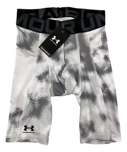 Under Armour Men's UA HeatGear Printed Long Compression Shorts - Picture 1 of 2