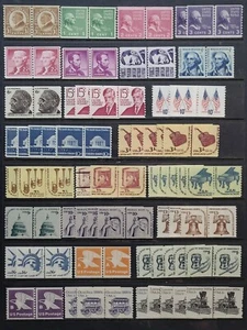 MS-44 US STAMPS MNH JOINT LINE PAIR COLLECTION 1925-1985 CV $129 - Imagen 1 de 2