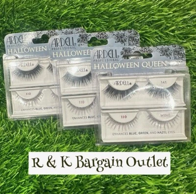 Ardell Halloween Queen False Eyelashes 141 / 110 Black & Wine 3 Packs = 6 Pairs - Image 1 of 2