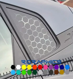 Arona (2017-2024) :: Rear quarter window decals :: honeycomb design V1 - Picture 1 of 4
