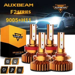 AUXBEAM LED Headlight Kit Bulbs 6500K for Peterbilt 388 389 Truck High Low Beam - Picture 1 of 12