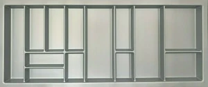 Besteckeinsatz BAM 120 mit 13 Fächern (B 110-115 x T 44-50 cm) für 120er Schubk. - Bild 1 von 3