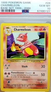 Pokemon card Base Set 4th print 1999-2000 Charmeleon 24/102 PSA 10 Gem Mint - Picture 1 of 7