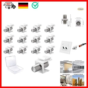 F Buchse, Keystone Modul F Verbinder, Anschluss TV SAT Kabel an Modular Patch... - Bild 1 von 6