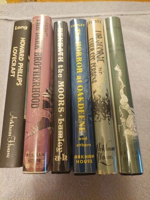 6 Arkham House H. P. Lovecraft Donald Wandrei Brian Lumley August Derleth - Image 1 of 4