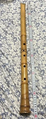 Instrumento japonés Shakuhachi flauta vertical de bambú 26 pulgadas con letrero Foto 1 de 4