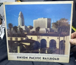 Vtg Orig Union Pacific Railroad  City Of Los Angeles City Hall & federal Bldg - Picture 1 of 7