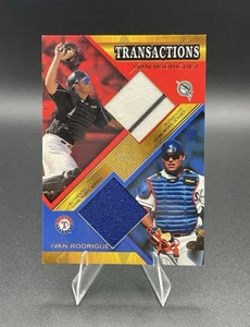 2003 Topps Transactions Ivan "Pudge" Rodriguez Double Game Used Patches #DTT-IR  - Bild 1 von 2