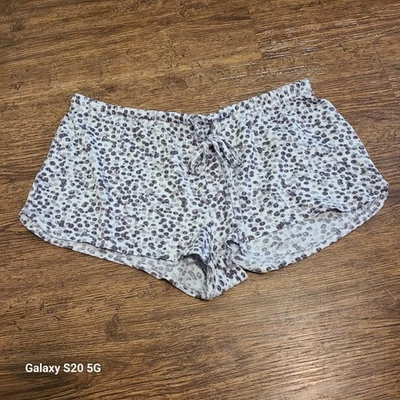Pijama feminino Danskin XL lounge dormir shorts estampa de leopardo cordão usado - Imagem 1 de 4