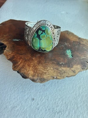 Brazalete ajustable turquesa plata de ley joyería 74 g Foto 1 de 4