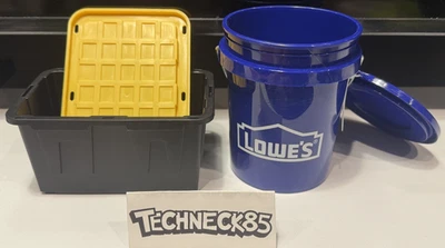 Mini contenedor de almacenamiento Lowe’s Teeny Tote Lowes y cubo pequeño con tapa Tik Tok NUEVO Foto 1 de 4