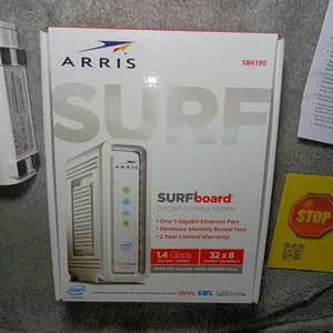 ARRIS Surfboard SB6190-RB DOCSIS 3.0 Cable Modem Unlocked 1.4 Gbps 32x8 Channels - Picture 1 of 24