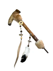 HANDMADE SOUTHWEST HORN PIPE , NON - SMOKABLE ,HOME DECOR , DECORATION ONLY , 4 - Picture 1 of 4