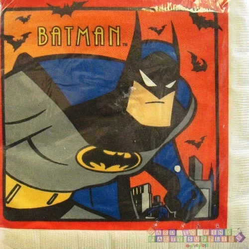 BATMAN the ANIMATED SERIES LUNCH NAPKINS (16) ~ Birthday Party Supplies Large - Image 1 of 1
