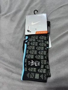 Nike Hyper Elite cushioned BHM Socks - Medium 6-8 Mens Black Blue Orange - Picture 1 of 4