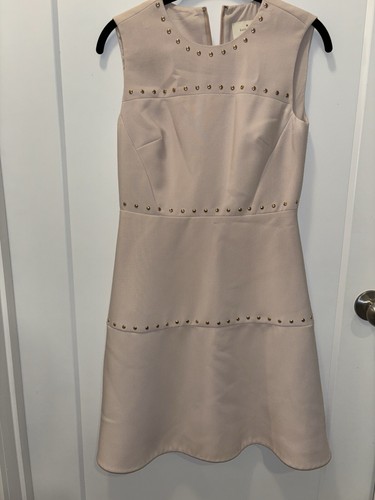 Abito Kate Spade in crepe con borchie e rugiada rosa