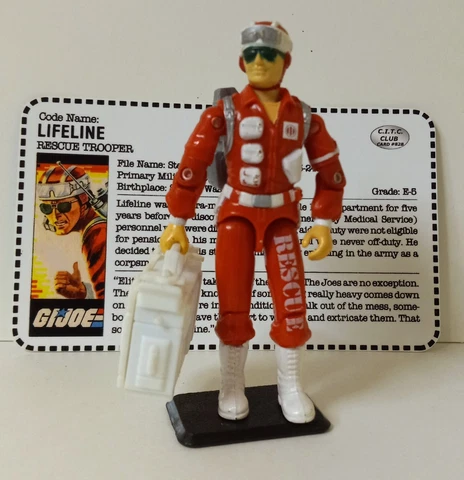 G.I.Joe 1990 LIFELINE variant mail order Kelloggs 100% complete w club file card Cover
