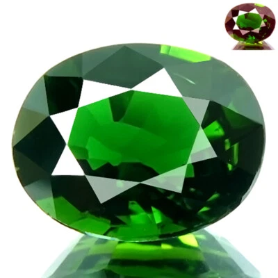 Натуральный хром турмалин 1,83 карата безупречный лучший хром зеленый овальный идеальный покрой!  - Изображение 1 из 4