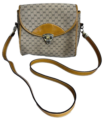Borsa vintage Gucci GG logo Supreme tracolla tela pelle borsetta