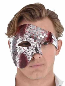 Mirrored Bloody Antifaz Venetian Mask Fancy Dress Up Halloween NEW! - Picture 1 of 4