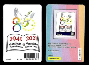 Italia 2021 - Manifesto di Ventotene per un Europa unita - tessera filatelica - Picture 1 of 1