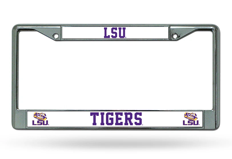 NCAA Chrome License Plate Frame by Rico Industries -Select- Team Below - Image 1 of 1