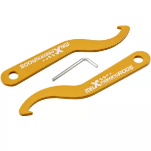 Pair Steel Adjustable Tool Sleeve Coilover Shock Spanner Wrench - Foto 1 di 11