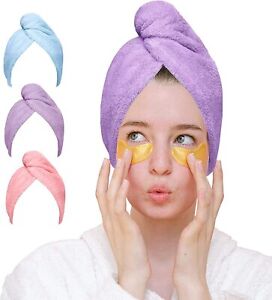 Hair Turban Towel | Microfibre Head Wrap | Quick Dry Drying Bath Shower Hat Cap