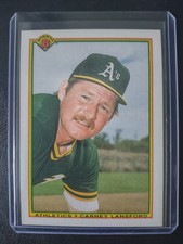 Carney Lansford - Oakland A's - 1990 Bowman Baseball Card #452