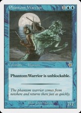 Phantom Warrior Starter 1999 PLD Blue Rare MAGIC THE GATHERING CARD ABUGames