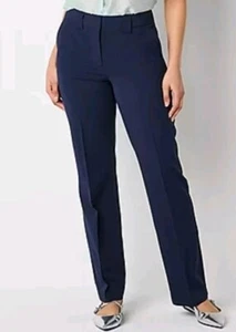 Brand New Worthington Womens Modern Straight Trouser Navy Size 6 - Picture 1 of 2