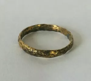 VIKING RING 850-1150 AD SIZE 6 Gilt Bronze Jewelry Engagement Ring Wedding Ring - Picture 1 of 8
