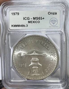 1979 MEXICO Silver ONZA ICG MS-65+ IDC Verified - Picture 1 of 2