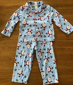 Christmas Pajamas Santa Claus Ho Ho Ho Kids 2 Pc 24 Mos Little Me Holiday - Picture 1 of 6