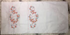 New Pillow Case 29.5x20.5 White Flower & Heart Embroidery
