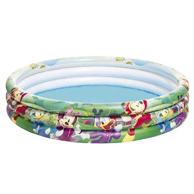 Bestway Pool Planschbecken Schwimmbecken Aufblasbar 2 Ringen Mickey Mouse 122 cm