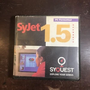 SyQuest Syjet 1.5gb Media Storage PC Formatted Disc Vintage - Picture 1 of 3