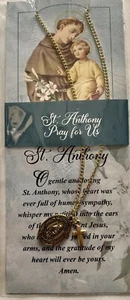 Franciscan Friars of the Atonement New St. Anthony Goldtone Necklace - Picture 1 of 3