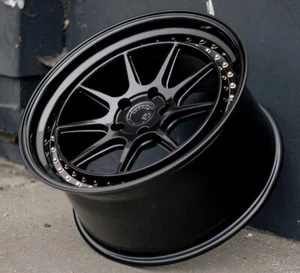 4 PCS 18x9.5 5x114.3 +22 Aodhan DSX Wheels Gloss Black Concave 18" Rims Set 4 - Picture 1 of 4