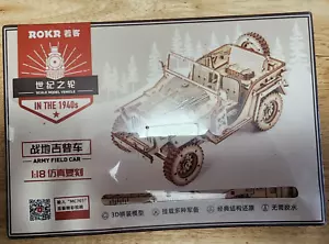 Robotime 1940's Army Field Car Kit NOS, Sealed. Unique Vintage Item Lot(722) - Picture 1 of 4