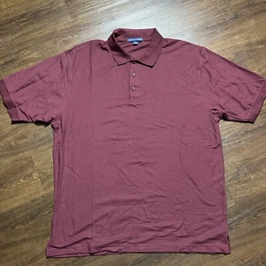 Port Authority TLK500 Mens XLT Burgundy Short Sleeve Tall Silk Touch Polo Shirt - Picture 1 of 8