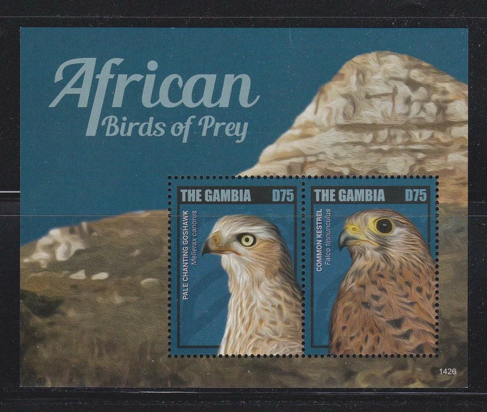 GAMBIA 2014 BIRD STAMPS AFRICAN BIRDS OF PREY SS MNH - BIRDL593 - Image 1 of 1