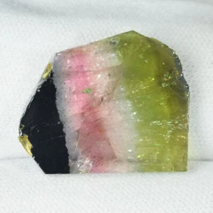 12.58 ct MASSIVE GRADE 100% NATURAL BI-COLOR TOURMALINE - Fancy Cut See Vdo BL - Picture 1 of 4