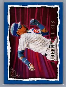 2020 Topps Galerie #MP-22 Javier Baez moderne Künstler blau #/99 - Bild 1 von 2