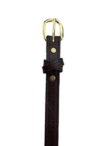 Cintura donna Tory inglese in pelle con briglia 2136 marrone taglia 24 bella - Foto 1 di 13