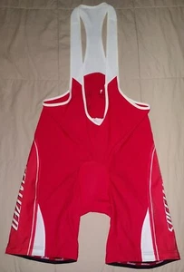 SPECIALIZED BIB CYCLING SHORTS MEN'S XL PADDED RED BIKE RIDE CYCLE TEAM RACING - Picture 1 of 8