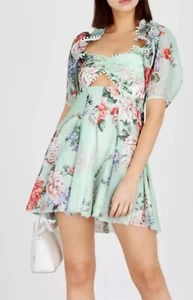 Alice McCall Peony Dress Green Size AU 6 / US 2 Silk Cotton Peppermint Mini - Picture 1 of 13