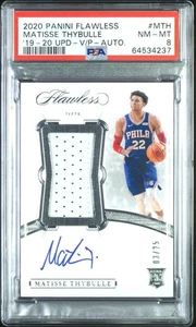 2020 Panini Flawless Matisse Thybulle 2019 Vertical Patch Auto /25 PSA 8 RPA RC - Picture 1 of 2