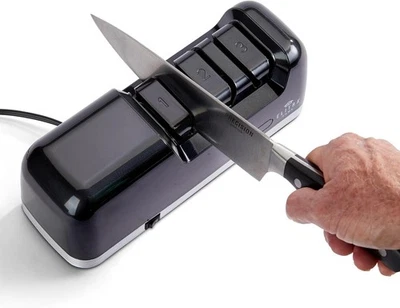 Afilador de cuchillos eléctrico profesional ELITRA HOME, afilador de cuchillos de chef de 3 etapas Foto 1 de 4