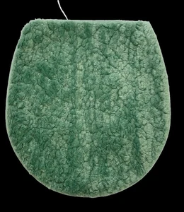 COPRI WC EFFETTO PELLICCIA DI AGNELLO ARRICCIATA 47 x 50 CM # VERDE # CACCIA GIOIELLI - Foto 1 di 2